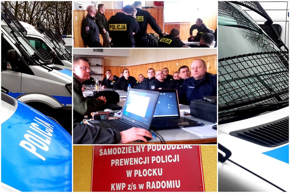 Szkolenie dla policjantów Samodzielnego Pododdziału Prewencji Policji w Płocku